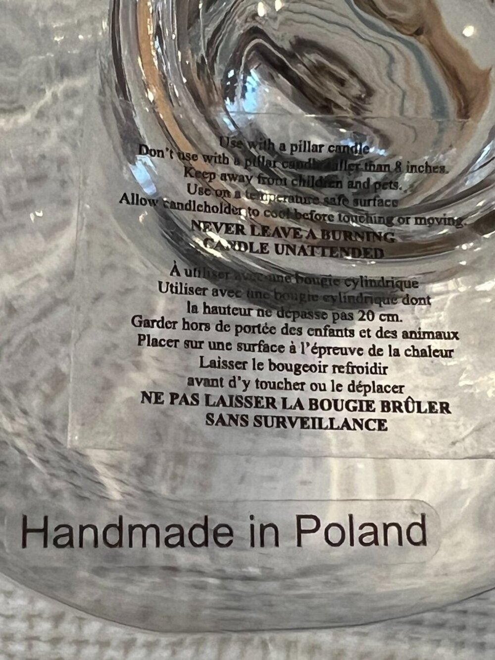 WILLIAMS SONOMA | Glass Hurricanes (Pair) with Candle Sleeves - Picture 6 of 8